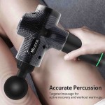 Muscle Massage Gun LCD Touch Screen,Deep Tissue Percussion Muscle Massager for Pain Relief Professional Personal Handheld 30 Speed Level (Carbon Fiber)